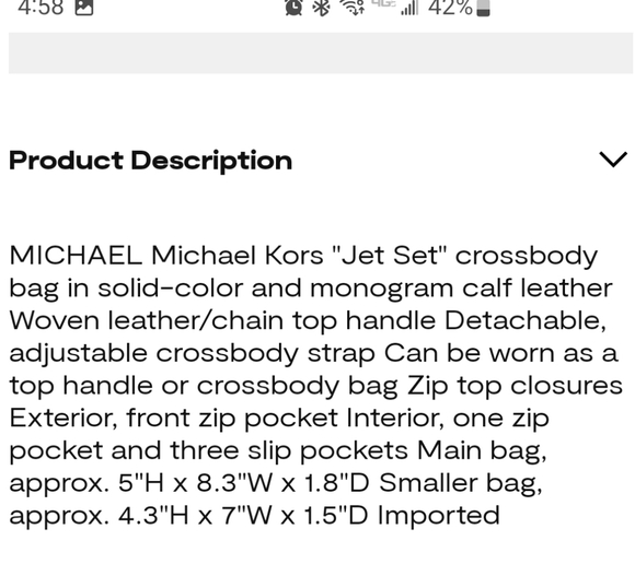 Michael Kors Jet Set Crossbody, NWT - Picture 7 of 7